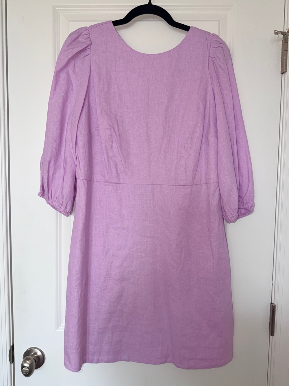 Ann Taylor Lilac Puff-Sleeve Women's Dress - Picture 4 of 6